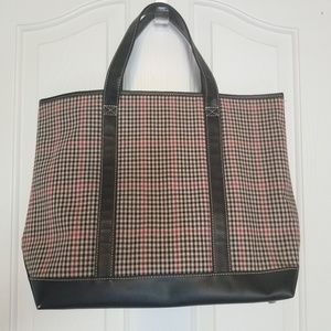 Baekgaard Metro Tote Houndstooth Leather
